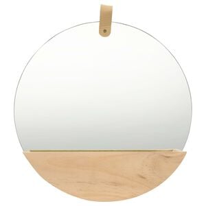vidaXL Zidno ogledalo od masivne borovine 35 cm