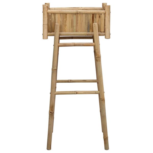 vidaXL Vrtni saksija s držačem Prirodna 50 x 38 x 114 cm Bambus