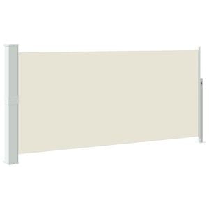 vidaXL Uvlačiva bočna tenda 140 x 314 cm krem