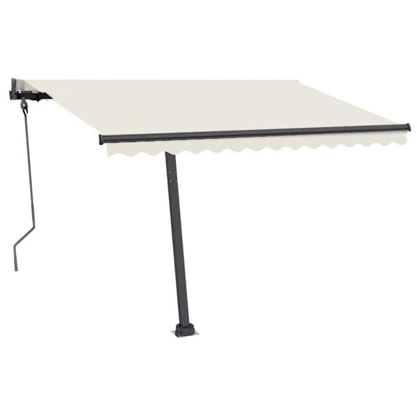 vidaXL Samostojeća automatska tenda 300 x 250 cm krem