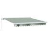 vidaXL Povlačivi tende Zelena i bijela 350 x 250 cm Platno i Aluminij