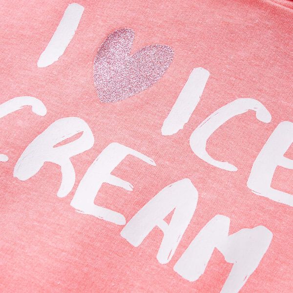 Dječja majica s kapuljačom jarkoružičasta 116