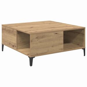 vidaXL Kava Stol Umjetnički hrast 80 x 80 x 36,5 cm Konstruirano drvo