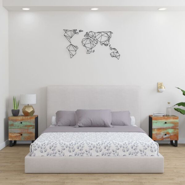 vidaXL Noćni ormarići 2 kom 40x33x46 cm od masivnog obnovljenog drva