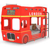 vidaXL Krevet na kat u obliku londonskog busa crveni MDF 90 x 200 cm