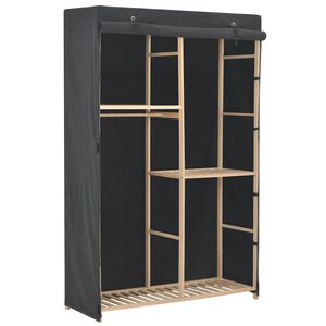 vidaXL Ormar s 3 razine od tkanine 110 x 40 x 170 cm sivi