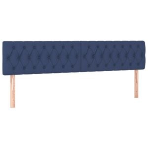 vidaXL Uzglavlja plava 200x7x78/88 cm od tkanine