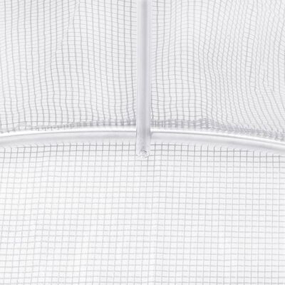vidaXL Staklenik s čeličnim okvirom bijeli 18 m² 6 x 3 x 2 m