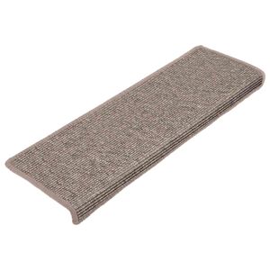 vidaXL Prostirke za stepenice 15 kom 65x21x4 cm tamno bež pravokutni rub