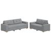 vidaXL Dvodijelni set sofa s jastucima, svijetlo siva tkanina