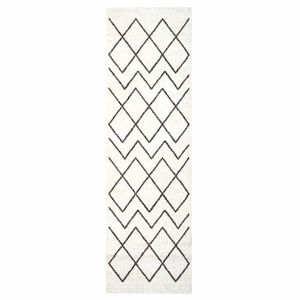 vidaXL Kuhinjski Tepih Bijelo 150 x 45 cm Bar&scaron;un