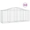 vidaXL Lučne gabionske ko&scaron;are 18 kom 200x50x80/100cm pocinčano željezo