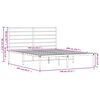 vidaXL Metalni okvir za krevet s uzglavljem bijeli 140 x 200 cm