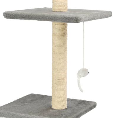 vidaXL Penjalica za mačke sa stupovima za grebanje od sisala 260 cm siva