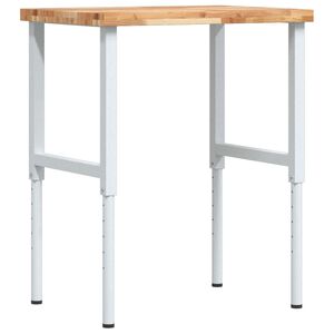 vidaXL Radni stol 80x60x(73-99,5) cm masivno drvo bagrema pravokutni