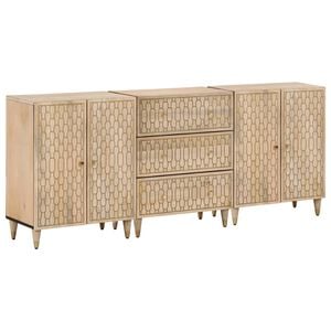vidaXL Bočni ormarići 3 kom 60 x 33 x 75 cm od masivnog drva manga