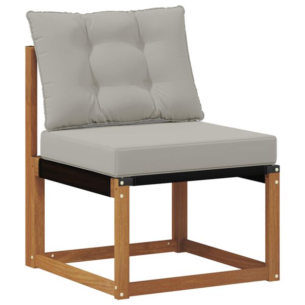 vidaXL Set vanjskih sofa s jastukom 5 pcs Prirodna i svijetlo siva