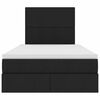 vidaXL Krevet s prostorom za pohranu s LED-om Crna 120 x 190 cm