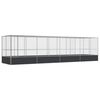 vidaXL Kavez za ptice s produžetkom srebrni 832x207x212 cm čelični