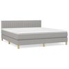 vidaXL Krevet box spring s madracem svjetlosiva 160x200 cm tkanina
