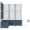 vidaXL Vrtna saksija 4 pcs Siva 120 x 120 x 142 cm Čelik