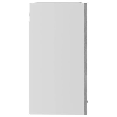 vidaXL Viseći stakleni ormarić siva boja betona 60 x 31 x 60 cm drveni