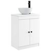 vidaXL Kupaonski umivaonik s sudoperom Bijela 54 x 35 x 83 cm