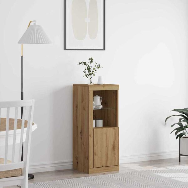 vidaXL LED komoda Umjetnički hrast 41 x 37 x 100 cm Konstruirano drvo