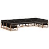 vidaXL Set vanjskih sofa 10 kom. Prirodna i crna