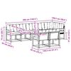 vidaXL Set vanjskih sofa s jastukom 8 pcs Prirodna i bež