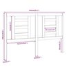 vidaXL Uzglavlje za krevet crno 141 x 4 x 100 cm od masivne borovine