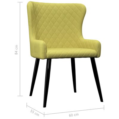 vidaXL Blagovaonske stolice od tkanine 4 kom zelene