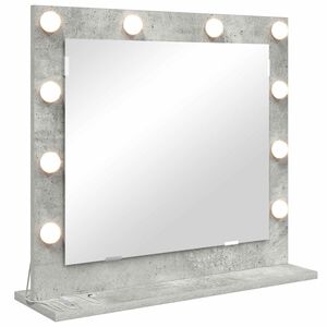 vidaXL Ogledalo za Toalet Betonski sivi 60 x 55 x 18 cm Pravokutni
