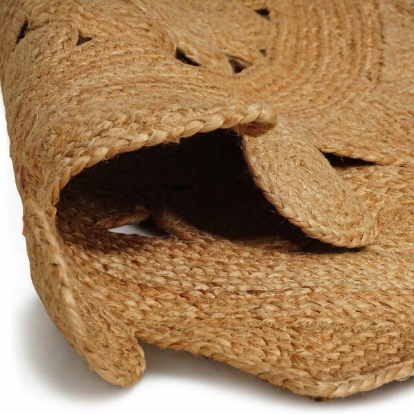 vidaXL Tepih Smeđa &Oslash; 240 cm Juta