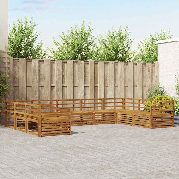 vidaXL Setovi sofa 9 pcs Prirodna Čvrsto drvo akacije