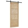 vidaXL Klizna vrata ORKDAL Prirodna 83 x 211 cm Masivna borovina