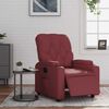 vidaXL Električni naslonjač od umjetne kože crvena boja vina