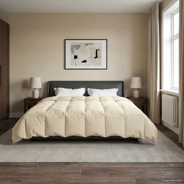 vidaXL Zimska pokrivača &Scaron;onerisan Krema 240 x 260 cm Mikrovlakna