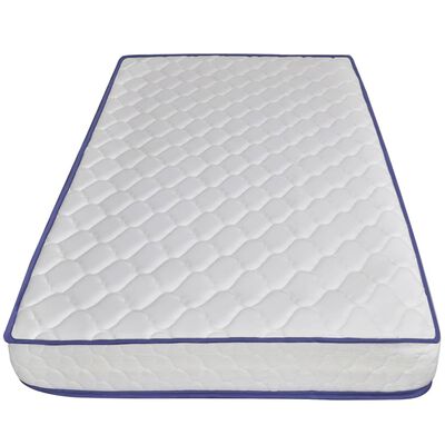 vidaXL Krevet od umjetne kože s memorijskim madracem bijeli 180x200 cm