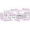 vidaXL Set vanjskih sofa s jastukom 7 pcs Prirodna i krem