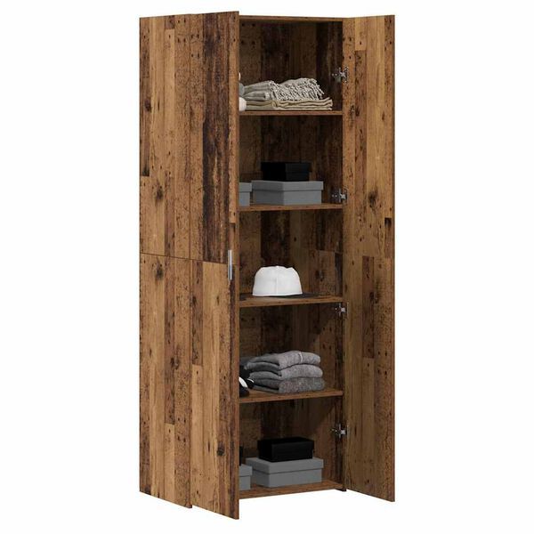 vidaXL Highboard 2 pcs Staro drvo 70 x 42,5 x 185 cm