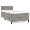 vidaXL Box spring krevet s madracem svjetlosivi 100x200 cm bar&scaron;unasti