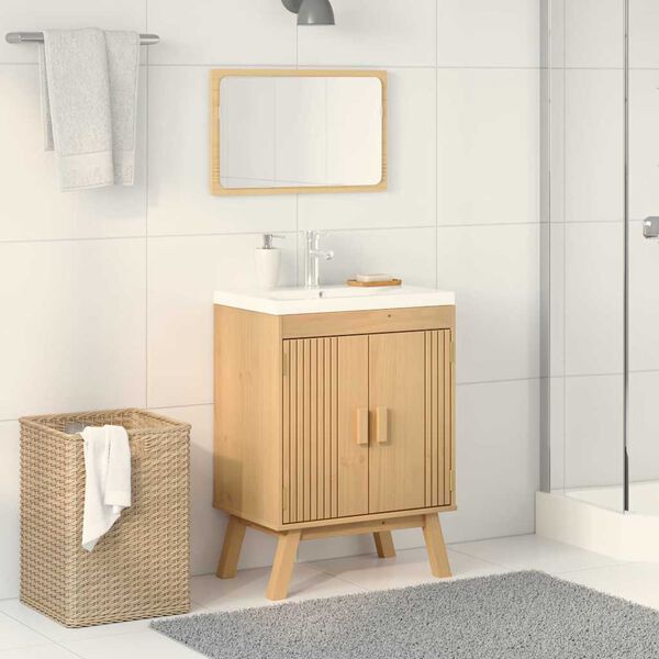 vidaXL Temeljna kuhinjska omara s policom Olden Smeđa 60 x 40 x 80 cm