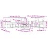 vidaXL Set vanjskih sofa s jastukom 7 pcs Prirodna i svijetlo siva