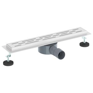 vidaXL Odvod za tu&scaron; s linijskim dizajnom i 360&deg; sifonom Srebrna 50 cm