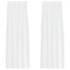 vidaXL Voile zavjesa sa zavjesama 2 pcs Bijelo 225 x 140 cm Poliester