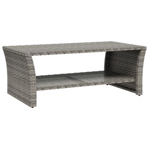 vidaXL Stolić za kavu sivi 100 x 50 x 40 cm od poliratana