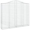 vidaXL Gabionska ko&scaron;ara s lukom 200x30x160/180 cm pocinčano željezo