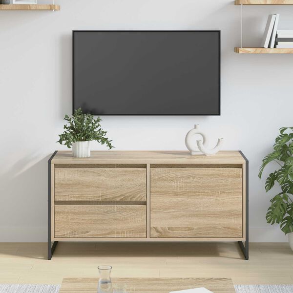 vidaXL TV ormar s ladicama Sonoma 100 x 36 x 49.5 cm Konstruirano drvo