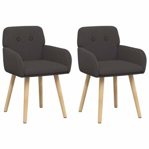 vidaXL Trpezarijske stolice 2 pcs Boucl&eacute; Tamnosiva 59 x 57 x 85 cm